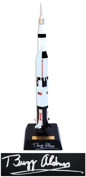 Buzz Aldrin Signed Apollo Saturn V Rocket Model